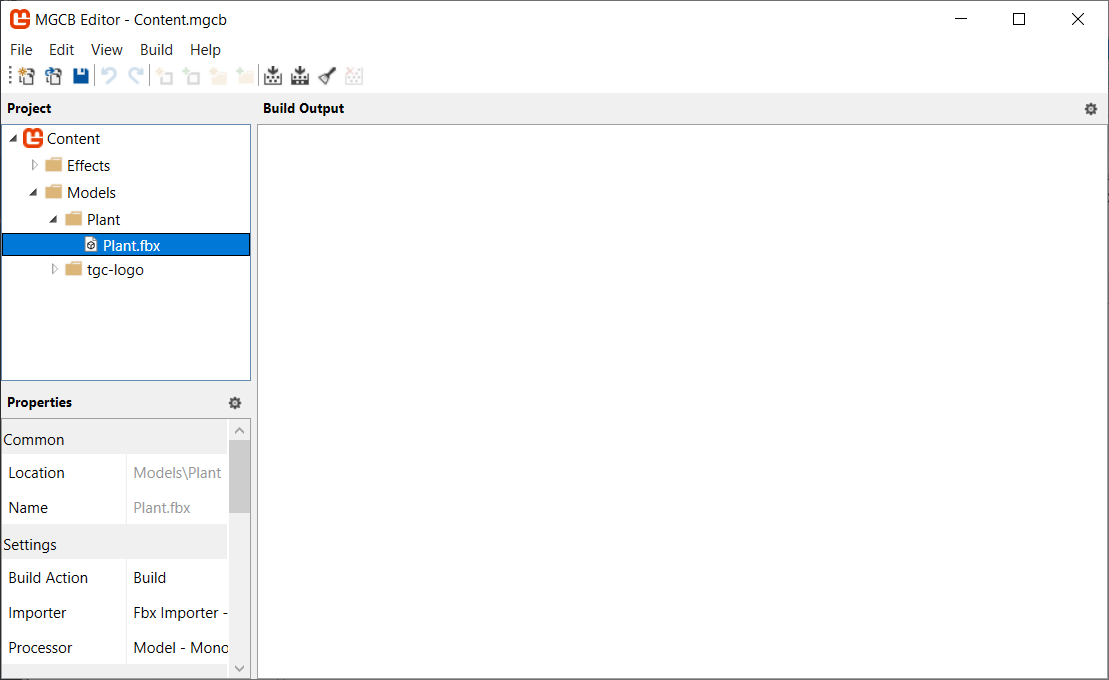 Visualización del modelo en MonoGame Content Editor